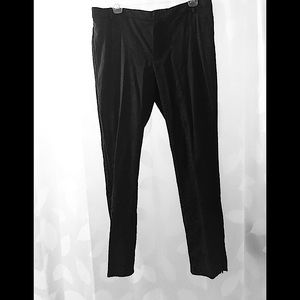 Under Skies black patterned cotton leggings with 5” zipper on each leg side. L